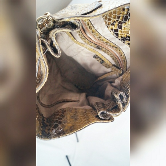 Michael Kors Faux Snakeskin Shoulder Bag - Picture 2 of 4